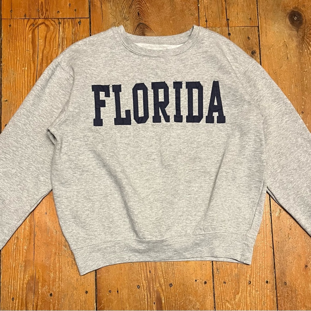 New York Popular Gray Florida Pullover Sweatshirt